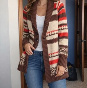 Hazel Multicolor Patterned Cardigan